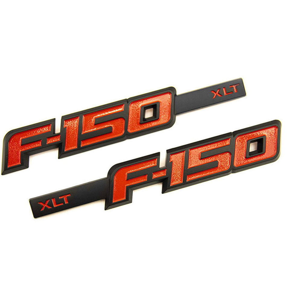 Ford F-150 XLT Fender Emblem Red 9L3Z-16720-CB, 9L3Z-16720-C