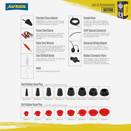 12V Automotive Smoke Leak Detector for EVAP and Fuel Systems