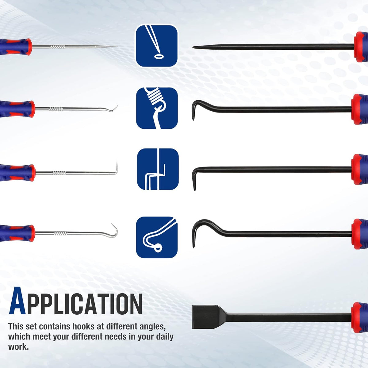 9-Piece Precision Pick & Hook Set for Auto and Electronics Repair
