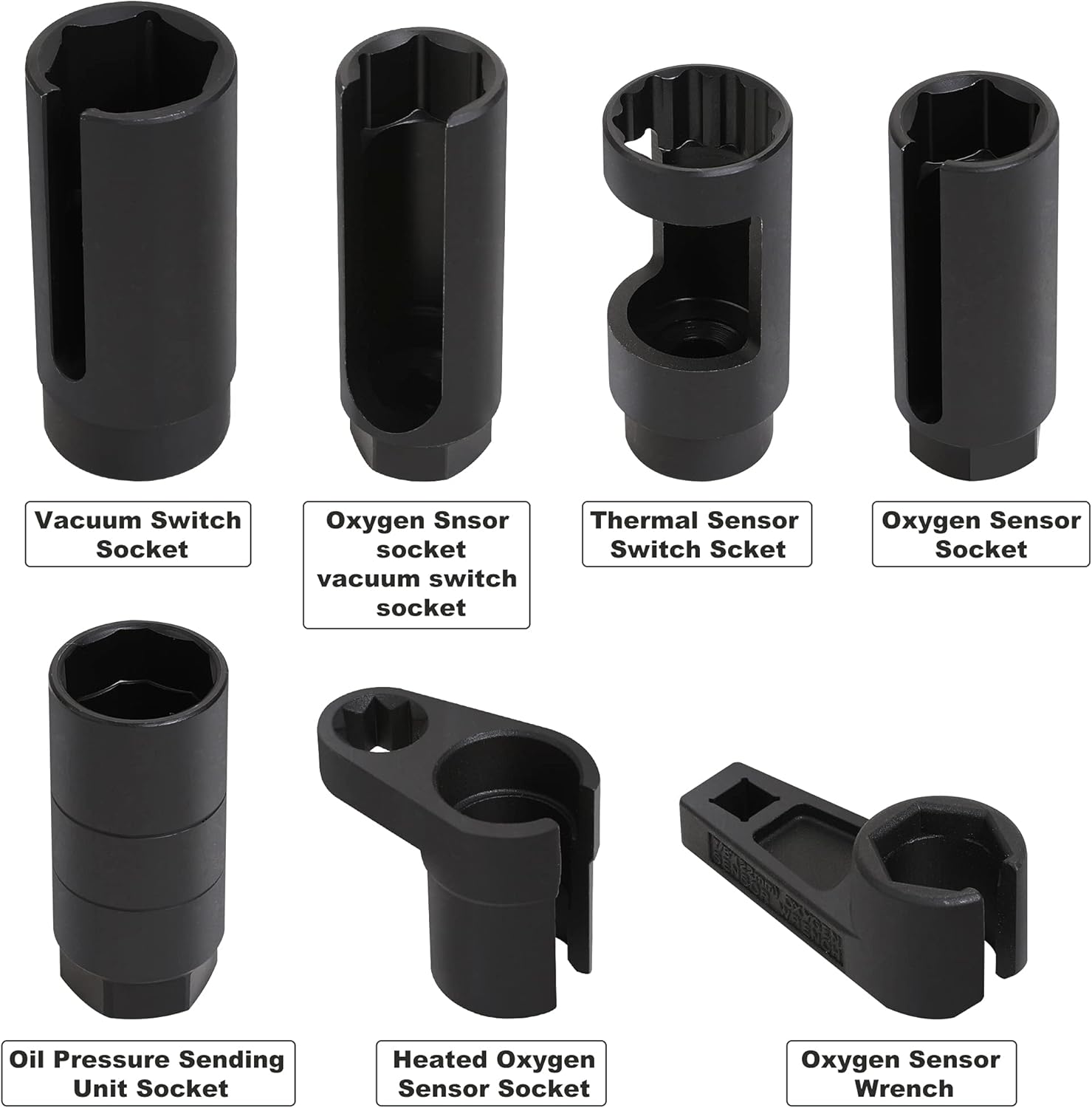7-Piece Oxygen Sensor & Oil Pressure Sending Unit Socket Set