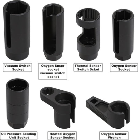 7-Piece Oxygen Sensor & Oil Pressure Sending Unit Socket Set