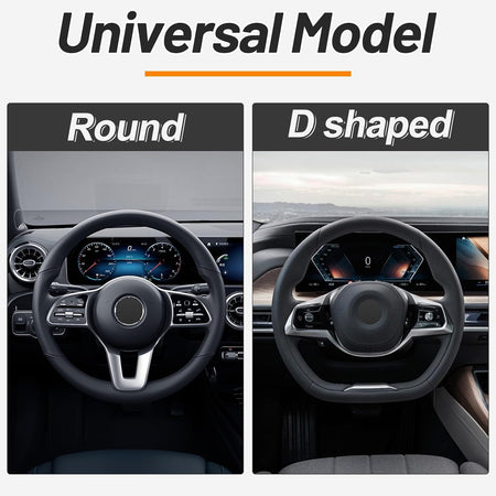 Elastic Steering Wheel Cover - 15-Inch, Microfiber Ice Silk, Anti-Slip, All-Season Comfort