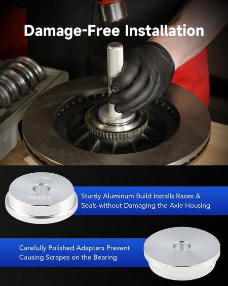 Bearing Press Kit - 10pc Seal & Bearing Driver Set with 9 Adapters