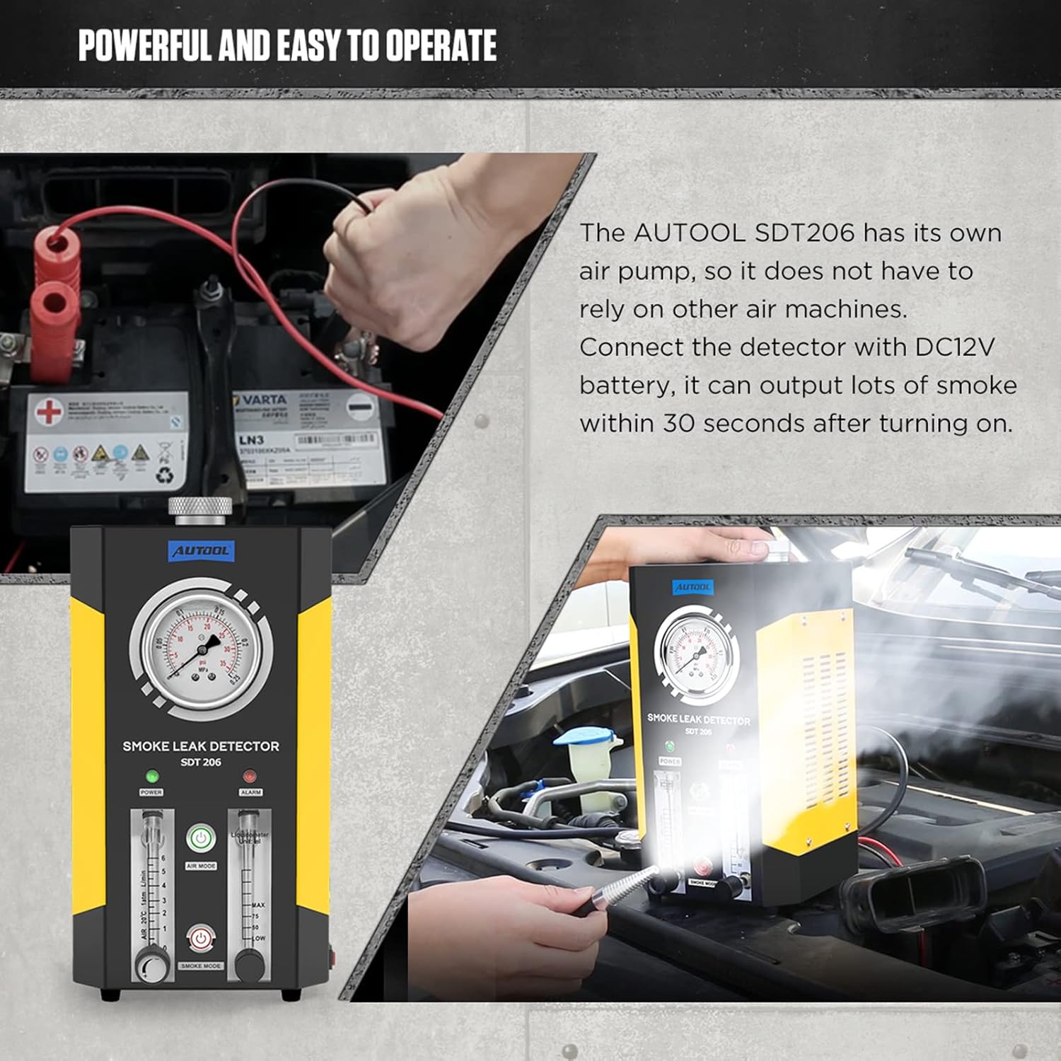 12V Automotive Smoke Leak Detector for EVAP and Fuel Systems