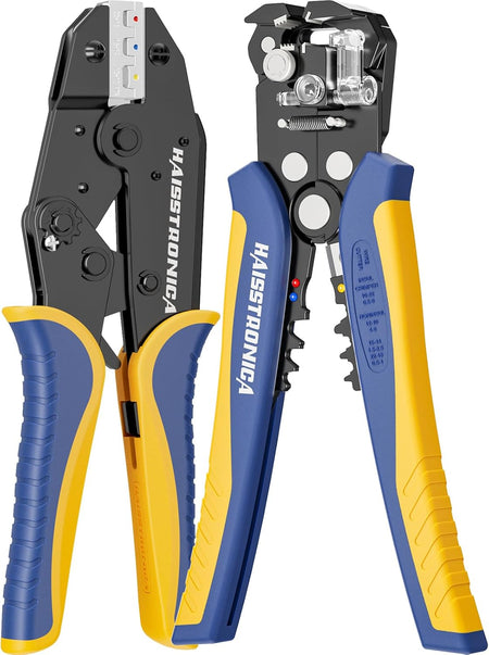 Professional Wire Stripper and Crimper Tool for AWG 24-10 Stripping & 22-10 Crimping