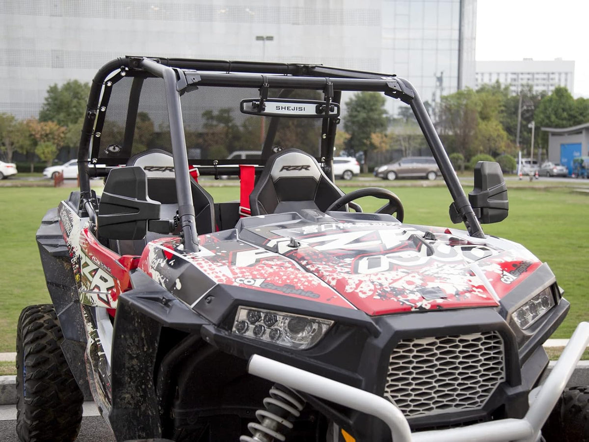 UTV Side Mirrors with Auto Reset and Wide View for 1.5"-2.0" Roll Cages