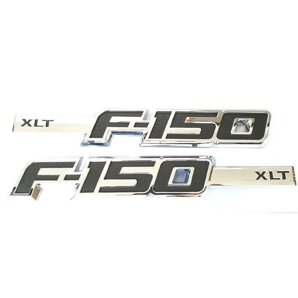 Chrome Fender Emblems for Ford F-150 XLT Side Badge 2009-2014