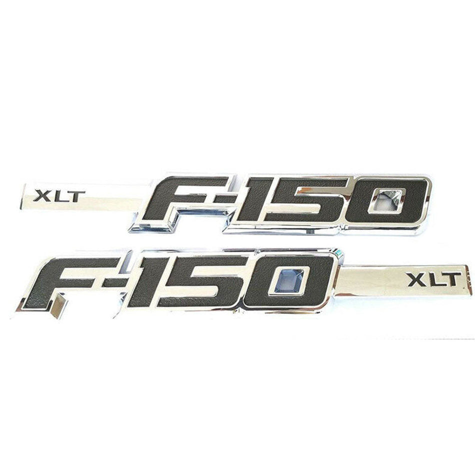 Chrome Fender Emblems for Ford F-150 XLT Side Badge 2009-2014