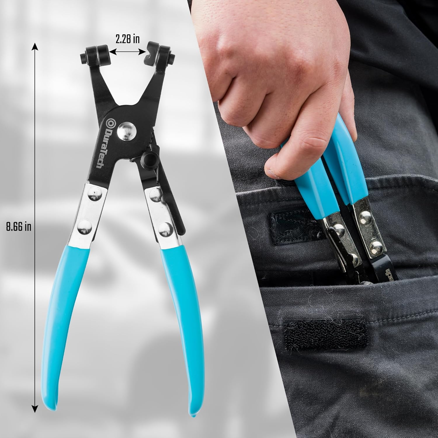 Professional Hose Clamp Pliers with Swivel Jaws for Automotive Repair