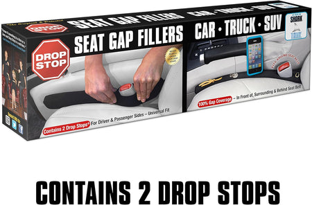 Car seat gap filler set stops phones and keys from falling between seats
