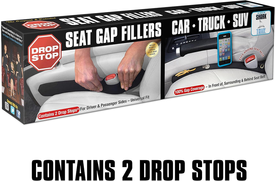 Car seat gap filler set stops phones and keys from falling between seats