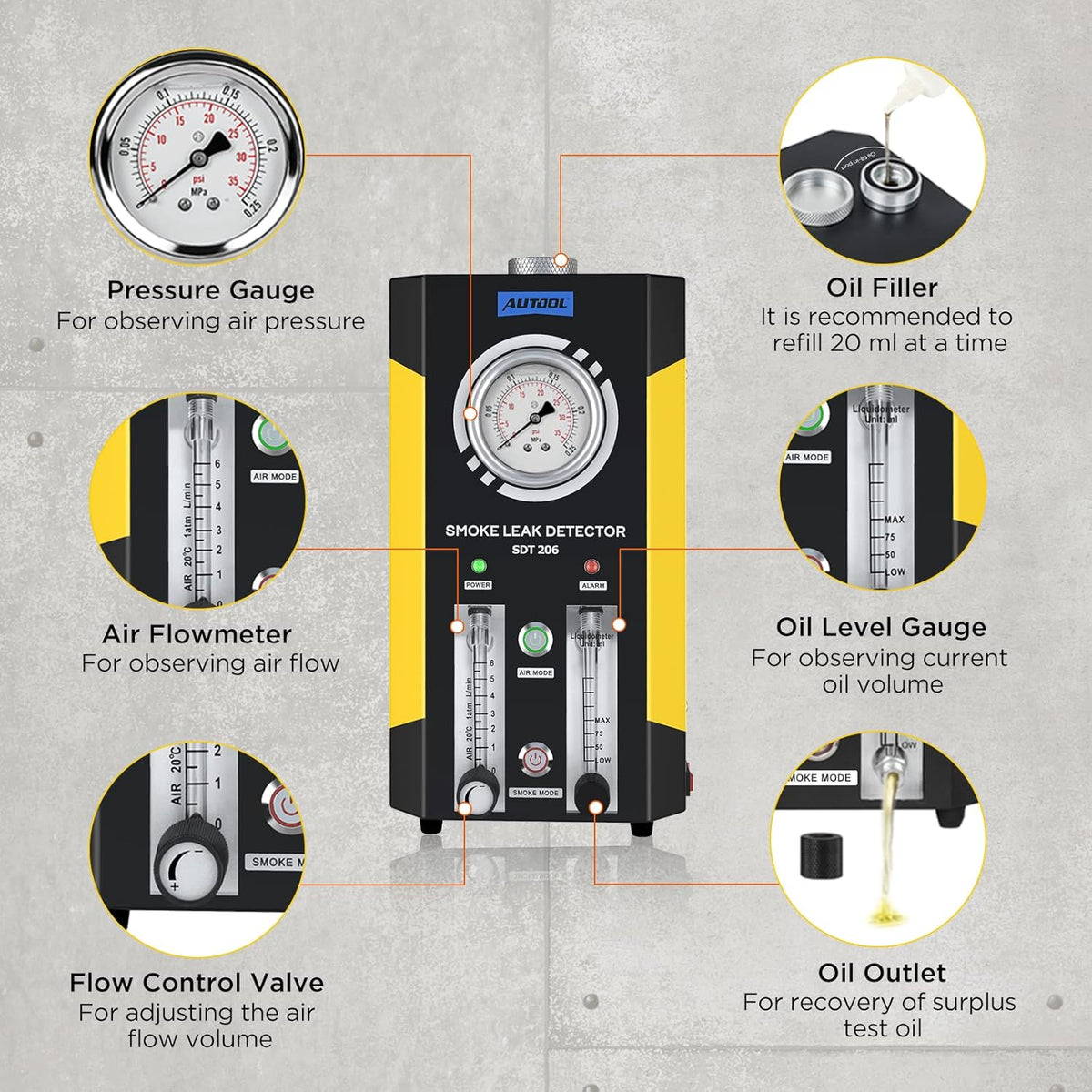 12V Automotive Smoke Leak Detector for EVAP and Fuel Systems