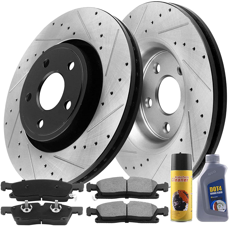 260mm Rear Brake Rotors and Pads Kit for Honda Accord TSX