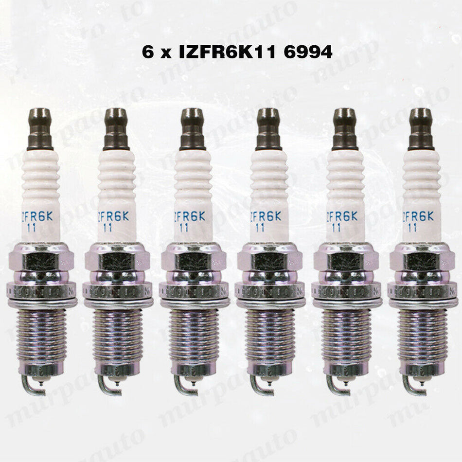 Iridium Spark Plugs for Honda Accord CR-V Acura RSX - 6PCS Set