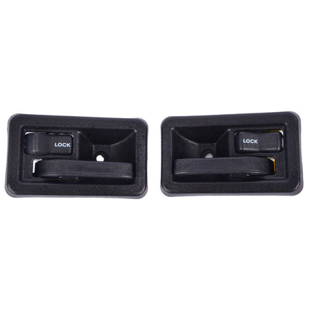 Black Interior Door Handle Set for 1987–2004 Jeep Wrangler Driver & Passenger Side