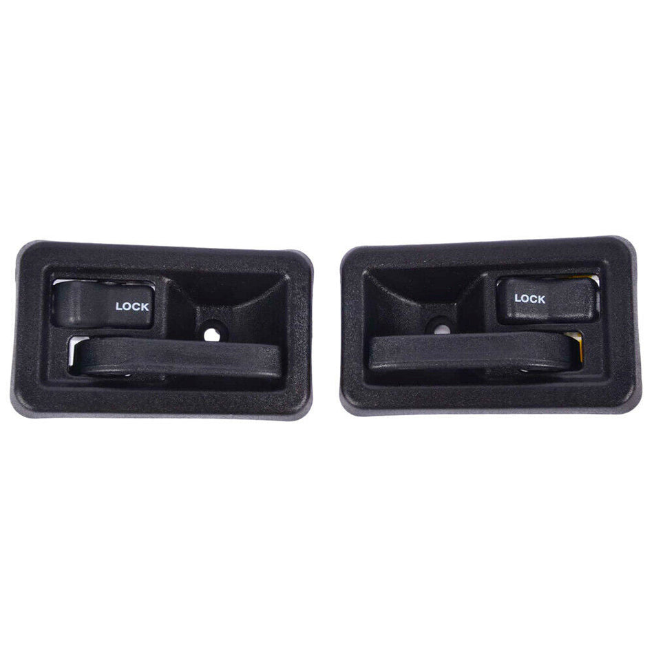 Black Interior Door Handle Set for 1987–2004 Jeep Wrangler Driver & Passenger Side