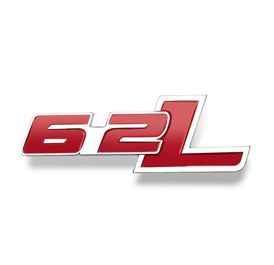 Red and Silver Rear Emblem for Ford F-150 Raptor 6.2L