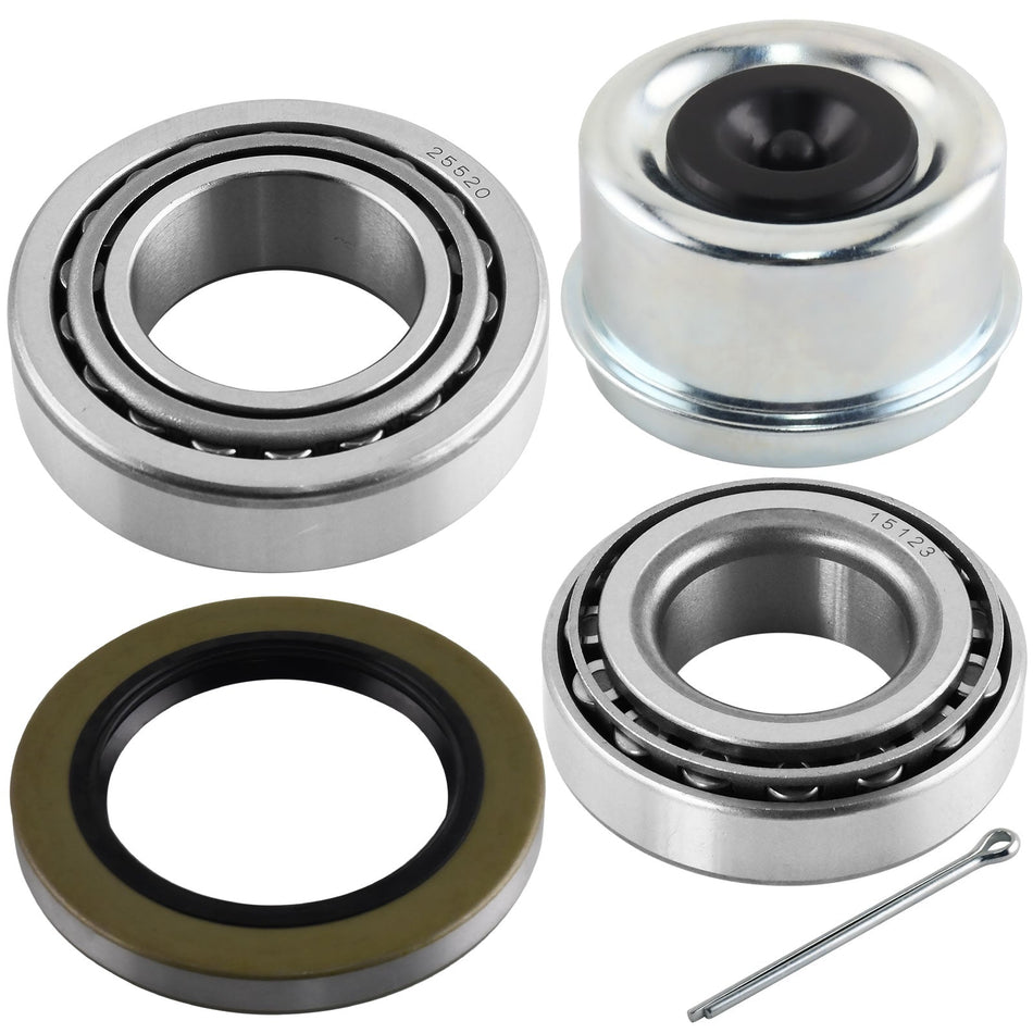 Trailer bearing dust cap kit for 6000 lb axles with #42 spindle