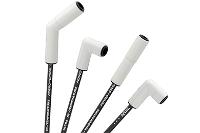 Ceramic spark plug wires kit, 8mm, heat-resistant up to 2000°F for high-performance engines