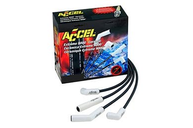 Ceramic spark plug wires kit, 8mm, heat-resistant up to 2000°F for high-performance engines
