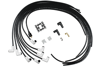 Ceramic spark plug wires kit, 8mm, heat-resistant up to 2000°F for high-performance engines
