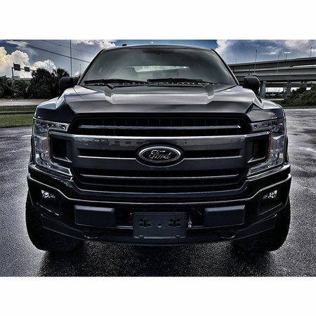 2004-2014 Ford F-Series 9" Black/Silver Oval Emblem Set
