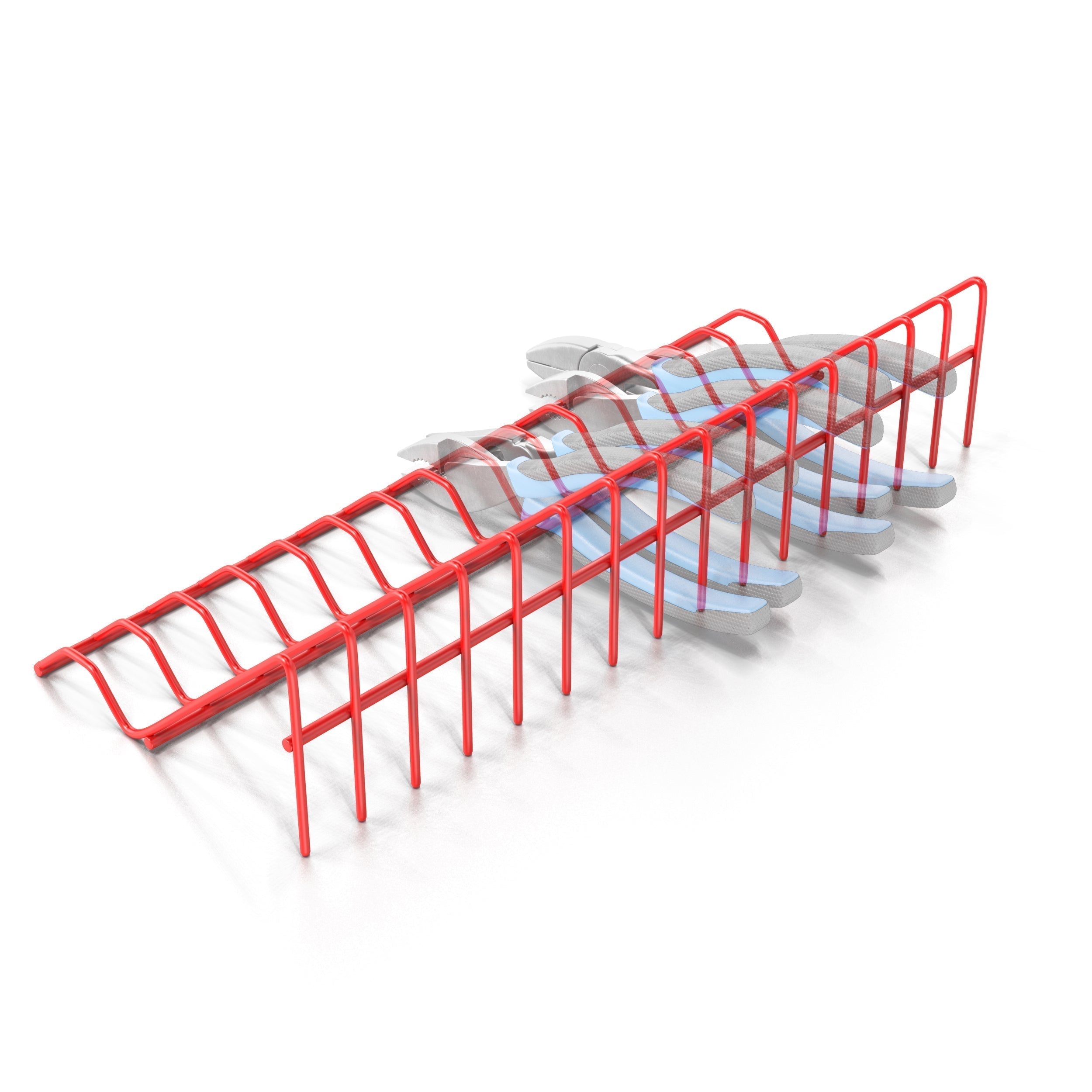 Plier Organizer Rack – Holds 16 Small & Medium Pliers, Space-Saving
