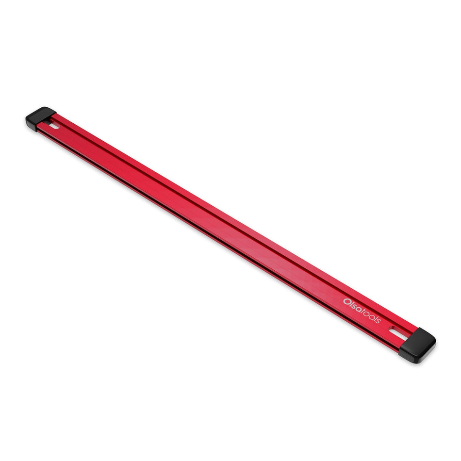 Customizable Aluminum Socket Rail 17" with Rubber Endcaps for Tool Storage