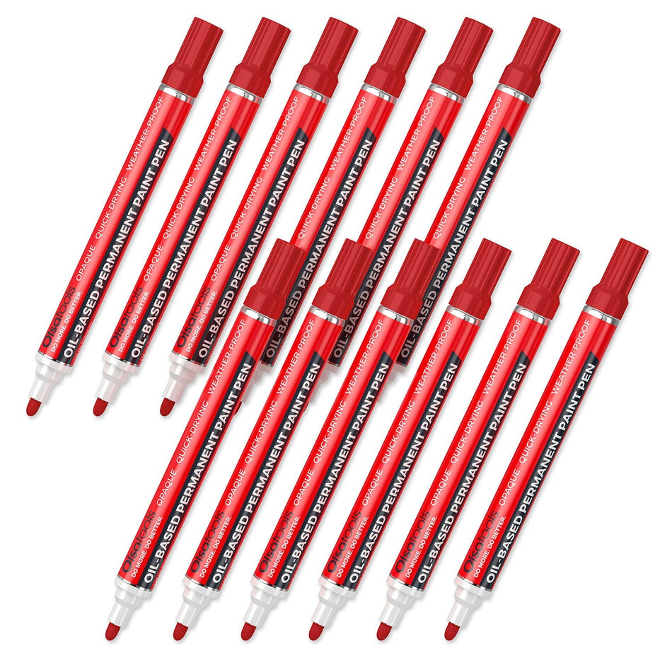 Oil-Based Paint Markers with Fine Tip, Fade-Resistant, Weatherproof Design
