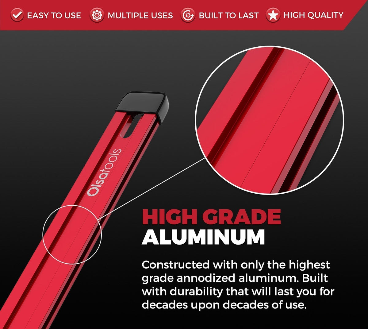 Customizable Aluminum Socket Rail 17" with Rubber Endcaps for Tool Storage