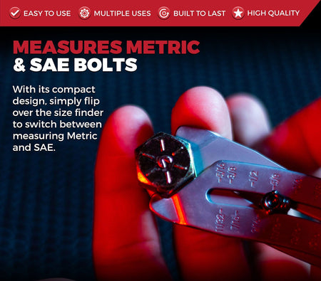 Bolt Size Finder Keychain Tool for Quick and Easy Bolt Identification